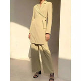 Women's Asymmetrical Blazer & Trousers Set-1
