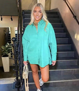 Women's Casual Oversized Shirt Dress-1