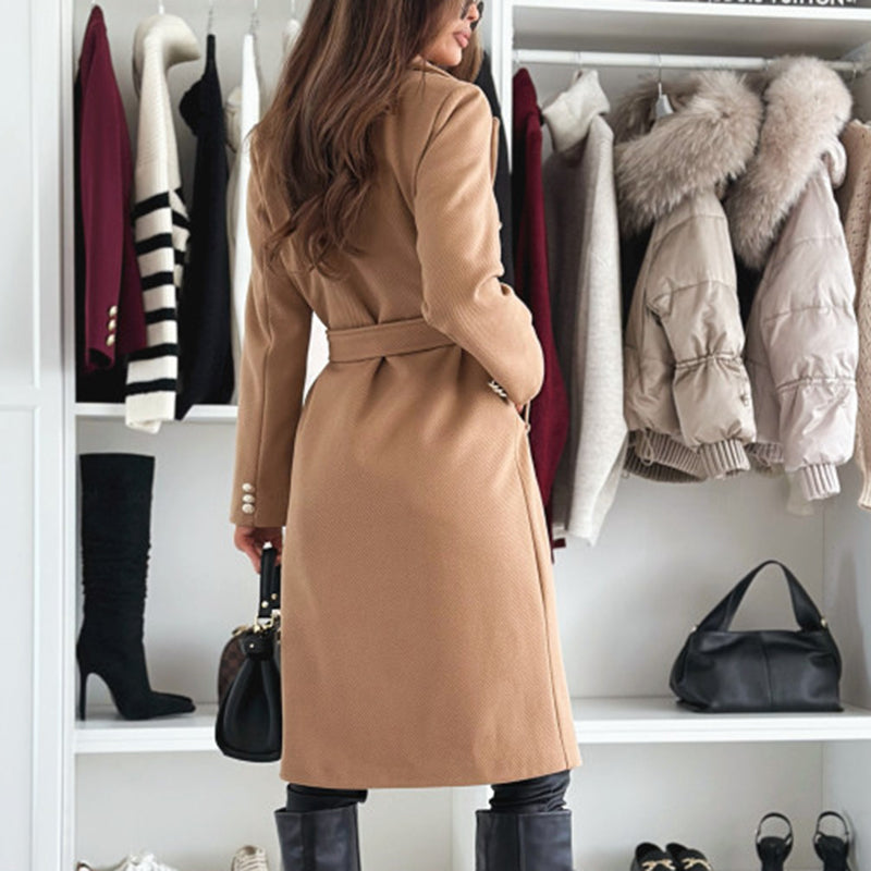 Wool Double-Breasted Trench Coat