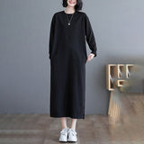 Relaxed Long Sleeve Midi Dress