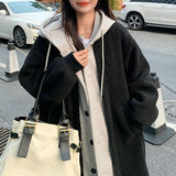 Cozy Lambswool Hooded Dress Coat