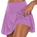 Summer Women Sport Fitness Soild Color Running Tennis-Lavender-1