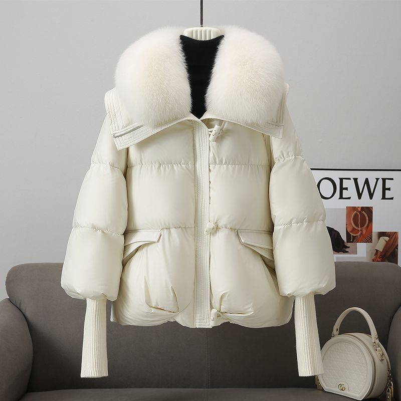 Chic Short Fur Collar Puffer