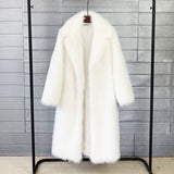 Chic Faux Fur Suit Collar Coat