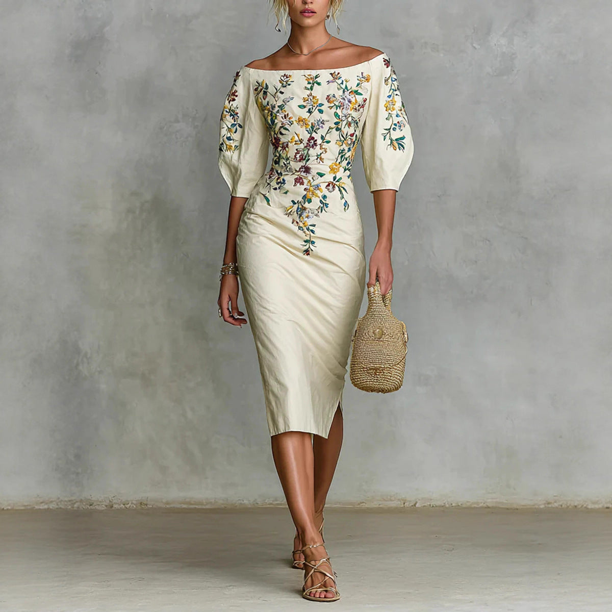 Effortless Off-Shoulder Waist Dress