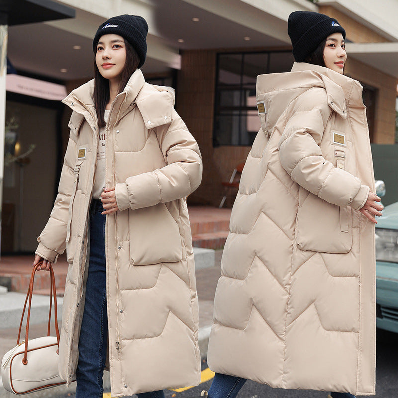 Cozy Mid-Length Coat with Detachable Hat