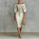 Effortless Off-Shoulder Waist Dress