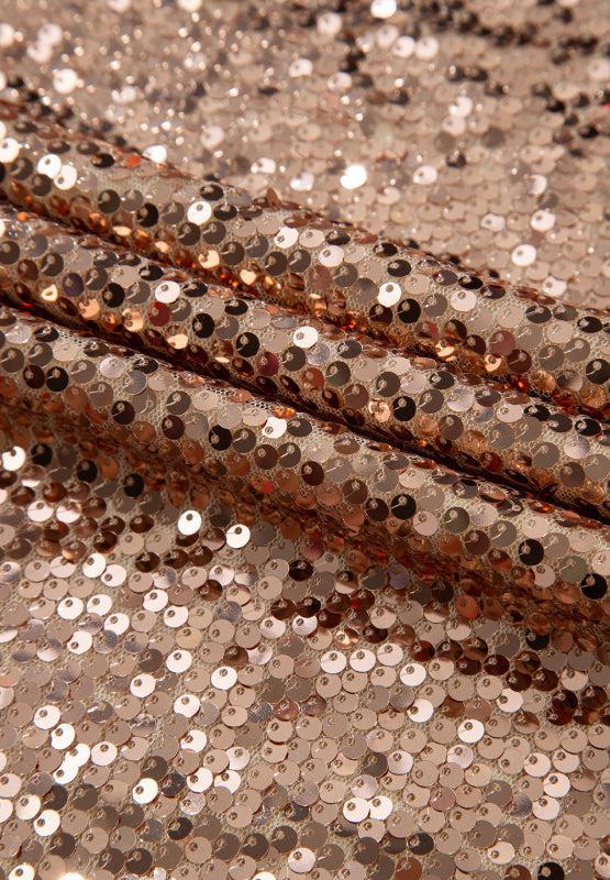 Backless Sequin Mock Neck Long Sleeve Mini Dress-8