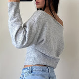 Off-Shoulder Cropped Sweater
