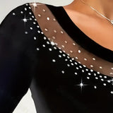 Sheer One Shoulder Mesh Top