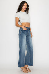 Dark Blue Flare Pants for Curves