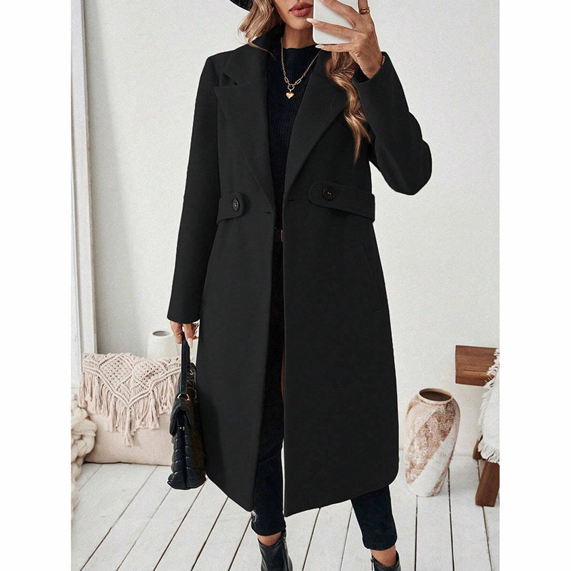 Notch Lapel Trench Coat Elegance