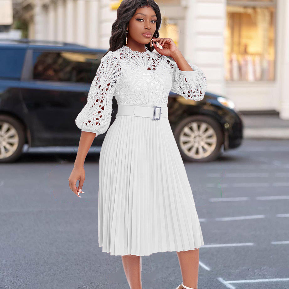 Chic Plus Size Lace African Dress