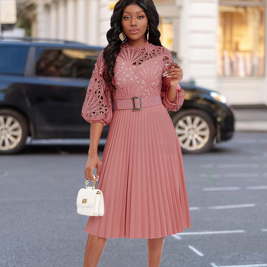 Chic Plus Size Lace African Dress