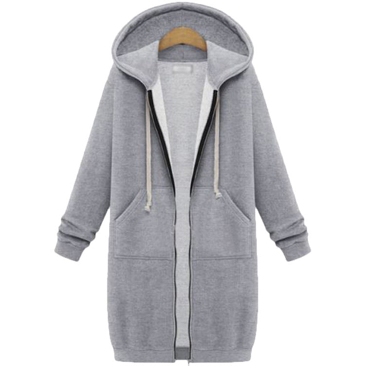 Hooded Fleece Longline Jacket