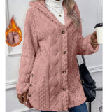 Cozy Hooded Button Cardigan Coat