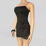 Tassel Hem Bodycon Mini Dress