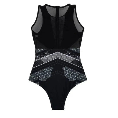 19 Miracle Clothing Cross-border Swimsuit Print-Black-1