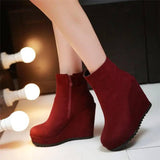 Autumn And Winter Women Platform Platform Wedge Boots-3