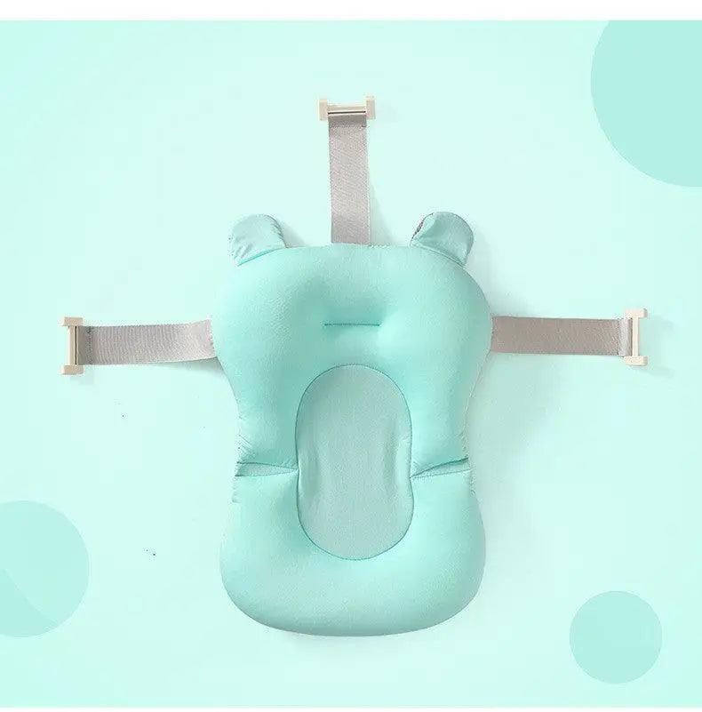 Baby Bath Seat Support Mat Foldable Baby Bath Tub Pad &-Greenbearbathmat-3