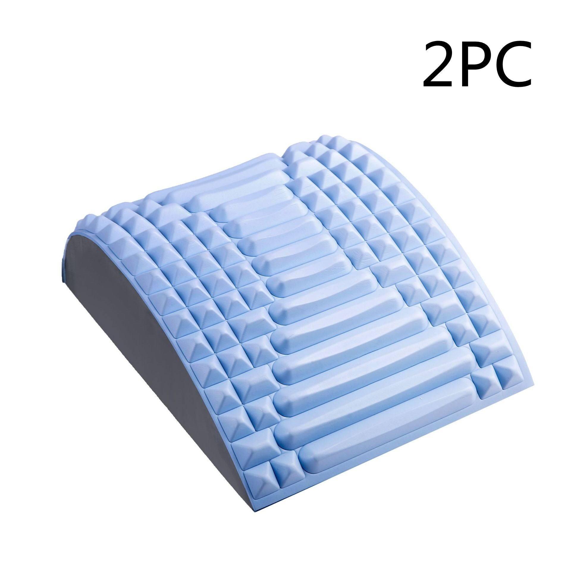 Back Stretcher Pillow Neck Lumbar Support Massager For Neck-Blue 2PC-21