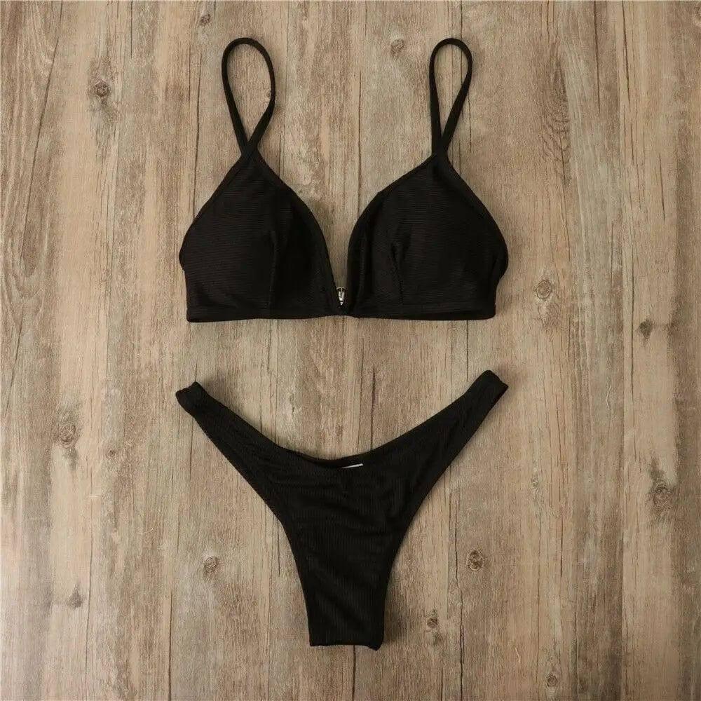 bikini ladies sexy swimsuit-Black-5