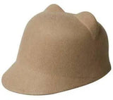 Cat ears Jazz hat top hat-Khaki-9