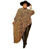 Chic Plus Size Camo Poncho & Faux Leather Pants-5