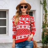 Christmas sweater snowflake pullover women-8