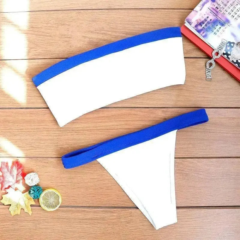 Color Matching Women's Swimsuit Bikini Suit-3