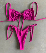 Chic Pink Bikini Set - Trendy Beachwear-DY23-16