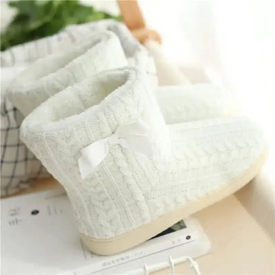 Cotton slippers women plus velvet inner bag with high-top-3