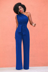 Shoulder Rompers Womens Jumpsuit-Blue-9