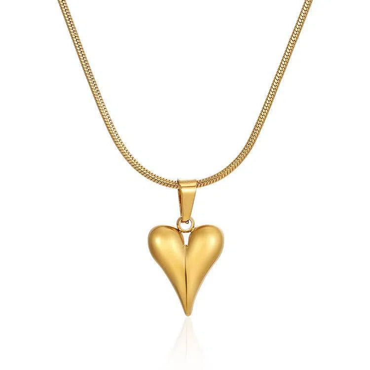 Retro Heart-shaped Necklace Stainless Steel Personalized Love Necklace For Women's Jewelry Valentine's Day-7