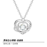 Heart Necklace S925 Sterling Silver-Smart Heart Necklace White-9