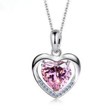 925 Heart-shaped Rhinestones Necklace Luxury Personalized Necklace For Women Jewelry Jewelry Valentine's Day Gift-11