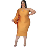 Elegant Plus-Size Green Dress Styles for Women-Gold-8