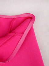 Elegant Plus-Size Pink Bow Dress for Special Occasions-6