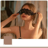 Lingerie Lace Perspective Embroidered Hollow Eye Mask-3