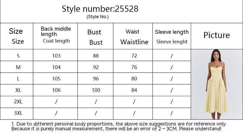 European And American Elegant Palace Style New Low-cut Suspender Large Swing Dress For Women-9