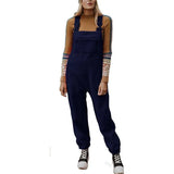 European And American Fashion Casual Closing Skinny Pants Fleece Autumn And Winter Suspenders Pants-S-5