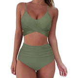 European And American Pure Color Women's Seaside Vacation-Green-1