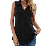 European And American Women's Solid Color Casual Vest-5