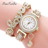 FanTeeDa Brand Women Bracelet Watches Ladies Watch Rhinestones Clock Womens Fashion Dress Wristwatch Relogio Feminino Gift-8