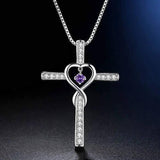 Fashion Cross Religious Belief Inlaid Zircon Pendant-1Style-1