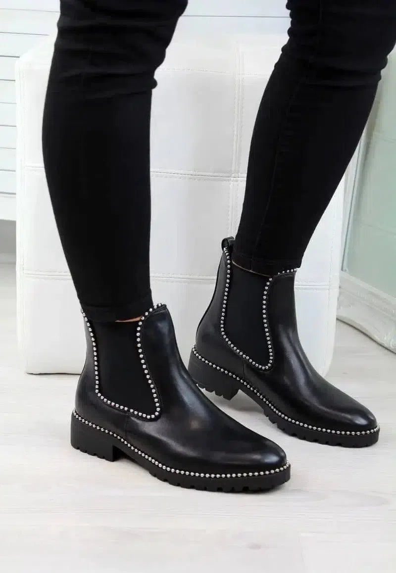 Fashion short boots women-Black-1