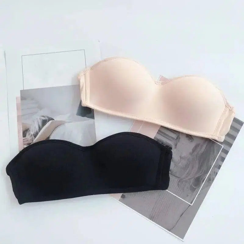 Gathered non-slip lingerie bra-4