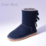 High Quality SALE Women Australia Snow Boots Warm Fur-Dark Blue-7