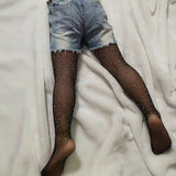 Kid's Socks Hot Drilling Fishnet Stockings Hollow Stockings-10