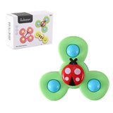 Kids Gyro Insect Sucker Spinner Rattle Bathroom Bath Toys-AGreen-8